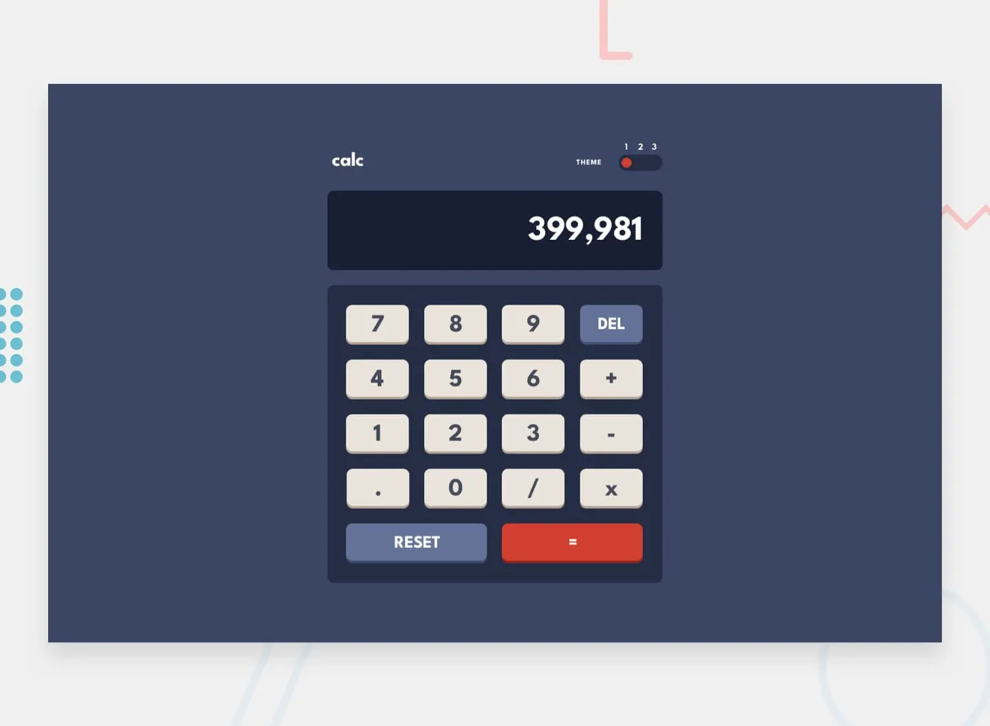 Screenshot del proyecto Calculator App